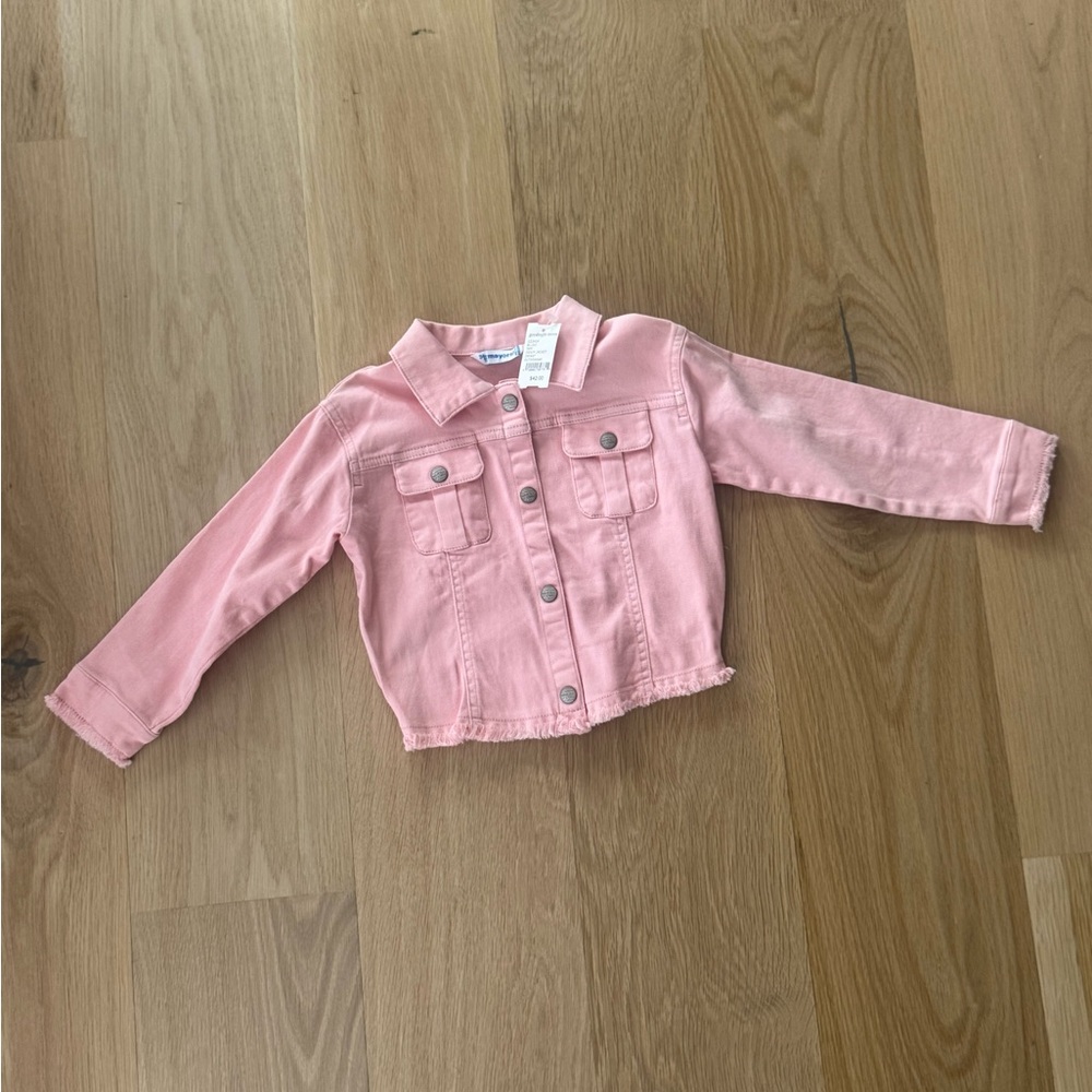 Mayoral Light Pink Jean Jacket for Kids